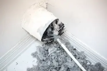 dryer vent lint durring cleaning
