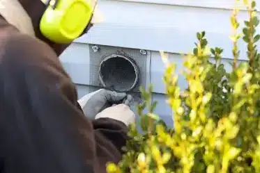 exterior dryer vent lint clean